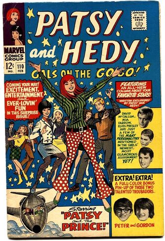 Patsy and Hedy-#110-Comic Book 1967-Paper Doll-Elvis-Mia Farrow- in Saudi Arabia
