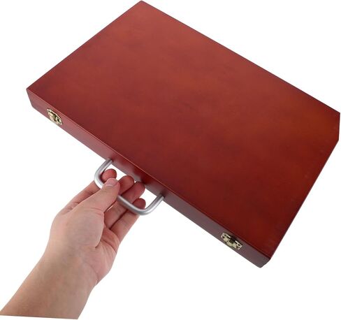 Supvox Portable Wooden Art Supply Organizer Lightweight European Paint Tool Box for Brushes Prayts and أكثر أناقة للفنانين The Go in Saudi Arabia