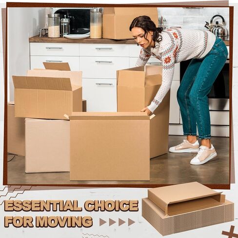 15 صندوق تحميل جانبي حزمة 30 "L x 5" W × 24 "H ، صناديق من الورق المقوى المموجة مناسبة للتنقل والتخزين والتعبئة والشحن ، مثالية للتلفزيون ، إطارات الصور ، المرايا والفنون in Saudi Arabia