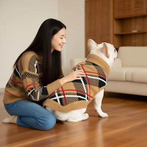 expawlorer سقوط الكلب سترة للكلاب الصغيرة medieum كبيرة ، pullover pullover turtleneck الطقس البارد الكلاسيكية ملابس الحيوانات الأليفة ملابس من النوع الثقيل لفتاة ، فتاة/فتى متماسكة مع ثقب مقود m beige m in Kuwait