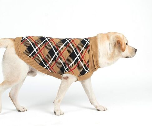 expawlorer سقوط الكلب سترة للكلاب الصغيرة medieum كبيرة ، pullover pullover turtleneck الطقس البارد الكلاسيكية ملابس الحيوانات الأليفة ملابس من النوع الثقيل لفتاة ، فتاة/فتى متماسكة مع ثقب مقود m beige m in Kuwait