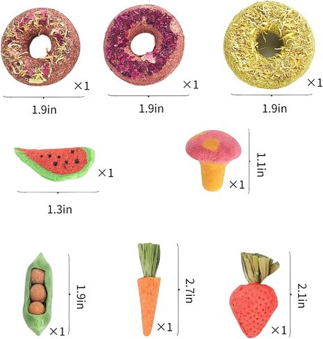 31 PCS ألعاب صغيرة مضغ الحيوانات الأليفة لصحة الأسنان - خشب التفاح الطبيعي ، العصي العشب تيموثا in Kuwait