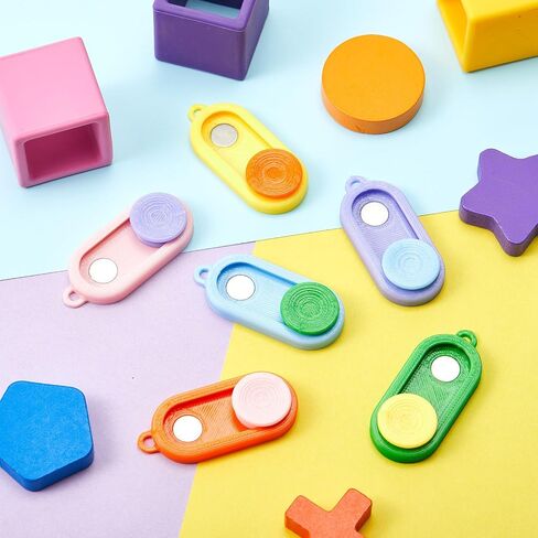 6 Pcs Magnetic Fidget Slider Toys Stress Relief Fidget Adults 3D Printed Magnetic Haptic Sensory Toys for Anxiety ADHD Autistic for Classroom Prize Travel, Children Teens Gift in Saudi Arabia