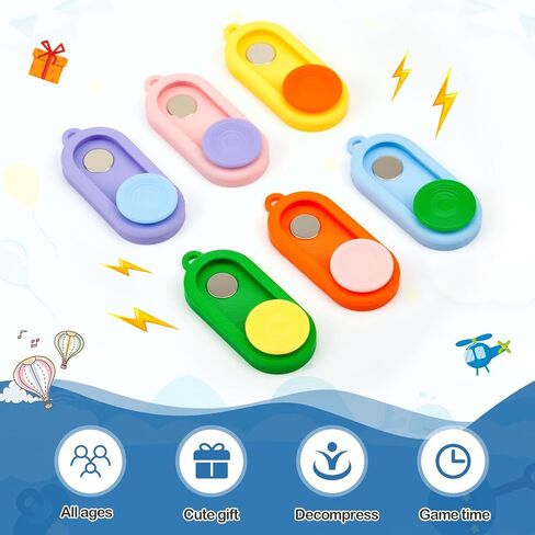 6 Pcs Magnetic Fidget Slider Toys Stress Relief Fidget Adults 3D Printed Magnetic Haptic Sensory Toys for Anxiety ADHD Autistic for Classroom Prize Travel, Children Teens Gift in Saudi Arabia