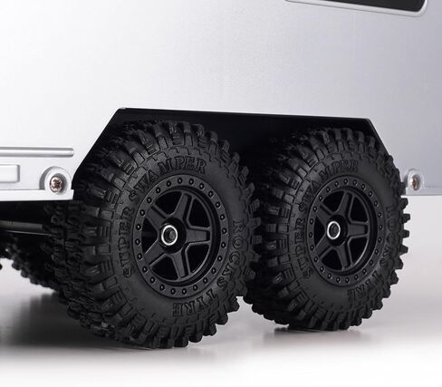 مقطورة Camper Travel Pinnora مع Hitch لـ 1/18 RC Crawler TRX4MMM (Silver) in Kuwait