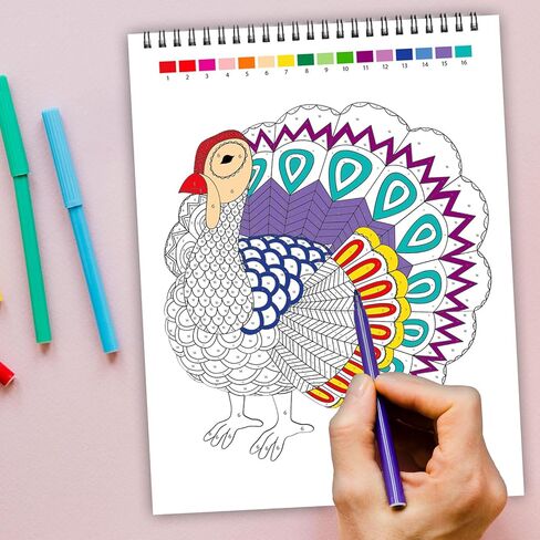 Ilyever 3 Pack Color by Number,Stress Relief Coloring Books for Adults,Spiral Bound Coloring Books for Women,Include 60 Patterns of Butterfly, Flowers,Animals for Adult Relaxation in Kuwait