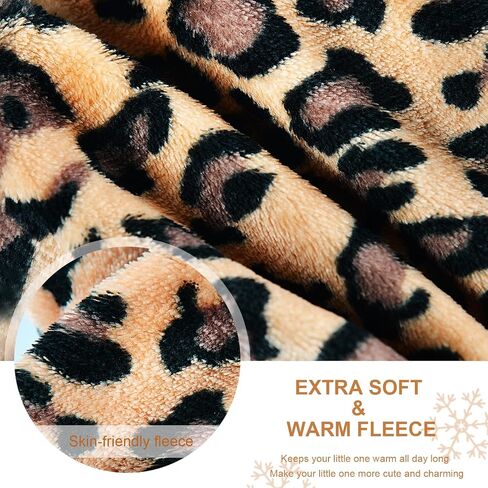 Dog Sweater Dog Pajamas for Small Dogs Girl Boy Super Soft Warm Small Puppy Sweater Pjs Cute Pet Clothes Doggie Jumpsuits Fleece Puppy Onesies Outfits for Chihuahua Yorkie, Leopard, XXS in Kuwait