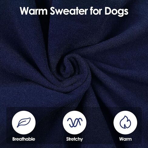SUNFURA Fleece Dog Sweater - Stretch Dog Pullover for Large Dogs, Pitbull Turtleneck Sweters Clothes for Christmas, Soft Sweatshirt Pajamas for Fall Winter Indoor Outdoor, Army Green L in Saudi Arabia