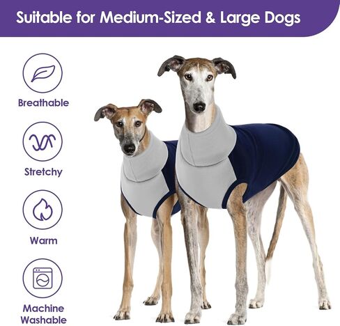SUNFURA Fleece Dog Sweater - Stretch Dog Pullover for Large Dogs, Pitbull Turtleneck Sweters Clothes for Christmas, Soft Sweatshirt Pajamas for Fall Winter Indoor Outdoor, Army Green L in Saudi Arabia