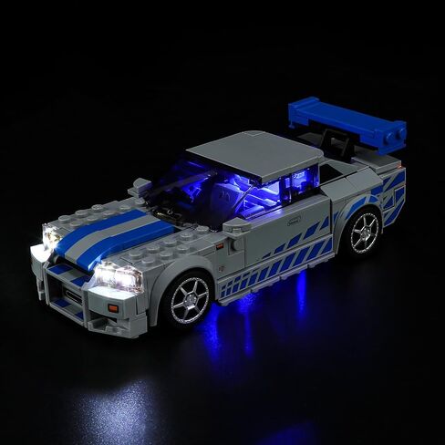 LED Light for Lego 76917 Speed Champions Fast & Furious Nissan Skyline GT-R (R34) Set, Light Kit Compatible with Lego 76917 Building Blocks Model, Not Included The Model Set in Saudi Arabia