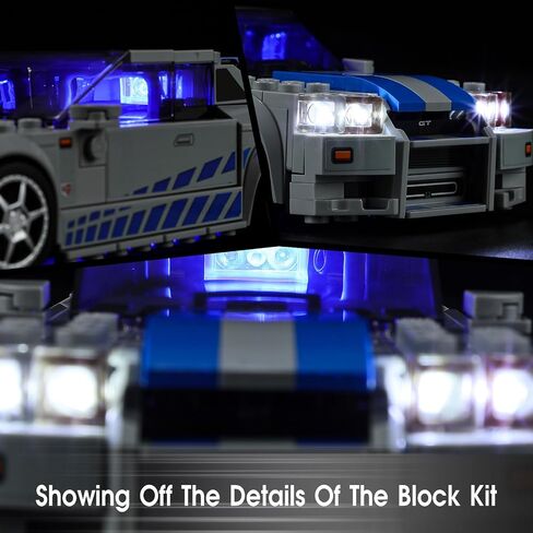 LED Light for Lego 76917 Speed Champions Fast & Furious Nissan Skyline GT-R (R34) Set, Light Kit Compatible with Lego 76917 Building Blocks Model, Not Included The Model Set in Saudi Arabia