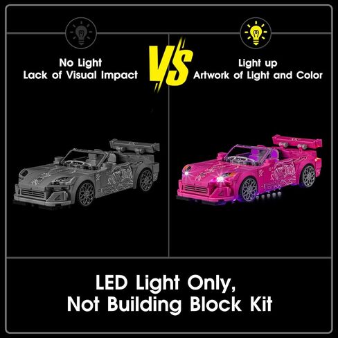 LED LED LEGO 76917 SPEED Champions Fast & Furious Nissan Skyline GT-R (R34) ، مجموعة ضوئية متوافقة مع طراز لبنة LEGO 76917 ، ولم يتم تضمين مجموعة الطراز in Kuwait