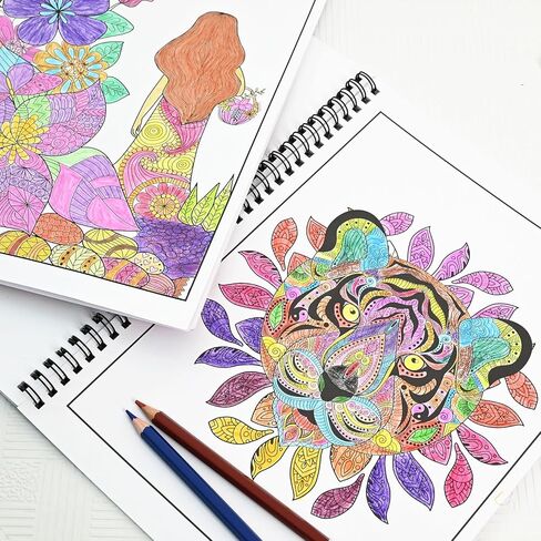 Ilyever 3 Pack Color by Number,Stress Relief Coloring Books for Adults,Spiral Bound Coloring Books for Women,Include 60 Patterns of Butterfly, Flowers,Animals for Adult Relaxation in Kuwait