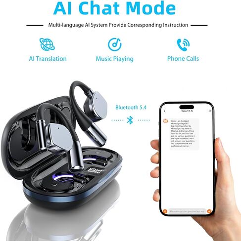 ترجمة AI سماعات الأذن في الوقت الفعلي 164 LAGHAGES Translator Earbud 3 IN-1 Bluetooth 5.4 Audifonos Traductores Inglés Español Translating Device for Travel Business Teaning iOS IOS و Android متوافق in Kuwait