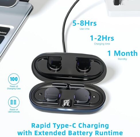 ترجمة AI سماعات الأذن في الوقت الفعلي 164 LAGHAGES Translator Earbud 3 IN-1 Bluetooth 5.4 Audifonos Traductores Inglés Español Translating Device for Travel Business Teaning iOS IOS و Android متوافق in Kuwait