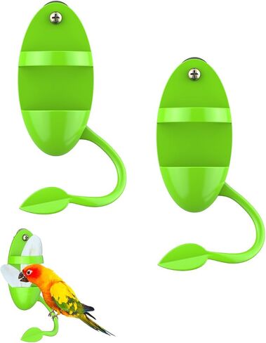 Pawfly 2 PCS Bird Birdbone Holder و Cittlefish Bone Parrot Rack و Resiling Biver مع جثم ، حامل بلاستيكي لعلاج الخضروات ، رف التغذية للوكاتيلز in Saudi Arabia
