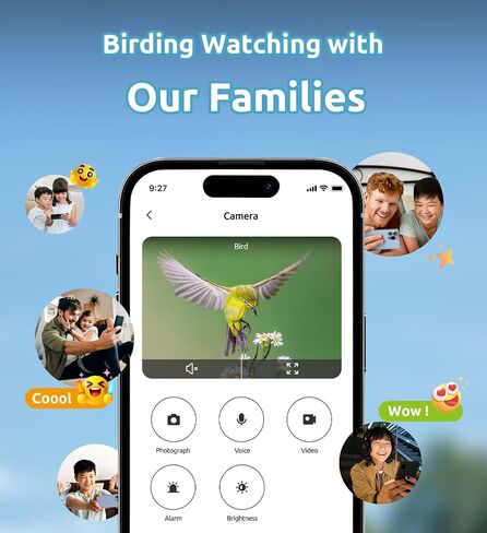 Bird Feeder with Camera, 2K HD AI Smart Identify BirdSpecies Video Camera with Solar Panel Outdoors Birdhouse with Cam, Instant Arrival Alerts, Capture BirdVideo Ideal Present for Bird Lover in Saudi Arabia