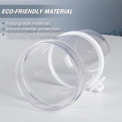 2 Pieces Bird Feeder Water Dispenser, Automatic Bird Feeder and Drinker Set for Cage, No Mess Hanging Parrot Food Bowl, Parakeet Cage Accessories for Hamsters,Pigeons,Parrot (A) in Kuwait