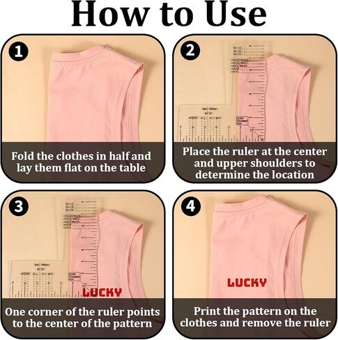 Left Chest Logo Placement Tool, T Shirt Ruler Guide for Heat Press Acrylic T Shirt Centering Tool Clear T-Shirts Alignment Tools Embroidery Placement Ruler for Adult Men Women 8.27" x 7.28" in Saudi Arabia