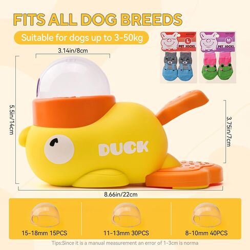 لعبة لغز الكلاب مع 2 الجوارب- الكلاب لغز الألغاز ، والجرو التفاعلي على شكل بطة تعالج التغذية موزع الغذاء ألعاب التحفيز العقلي للكلاب القطط الصغيرة والكبيرة in Kuwait