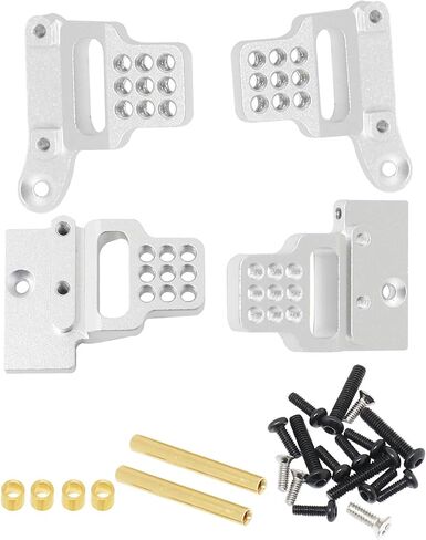 Aluminum Front Rear Adjustable Shock Towers Upgrades Parts for 1/18 TRX4M,Alloy Front Rear Shock Hoops Shock Towers Hops Up for 1/18 TRX4M,Silver in Saudi Arabia