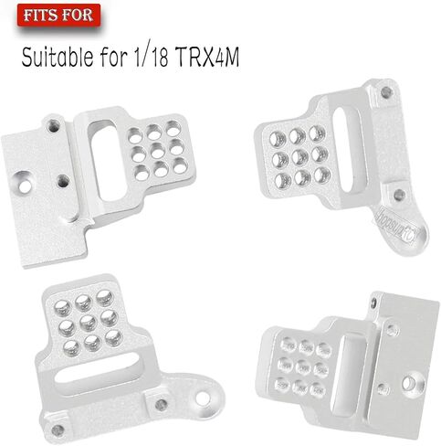 Aluminum Front Rear Adjustable Shock Towers Upgrades Parts for 1/18 TRX4M,Alloy Front Rear Shock Hoops Shock Towers Hops Up for 1/18 TRX4M,Silver in Saudi Arabia