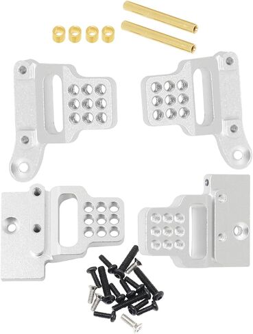 Aluminum Front Rear Adjustable Shock Towers Upgrades Parts for 1/18 TRX4M,Alloy Front Rear Shock Hoops Shock Towers Hops Up for 1/18 TRX4M,Silver in Saudi Arabia