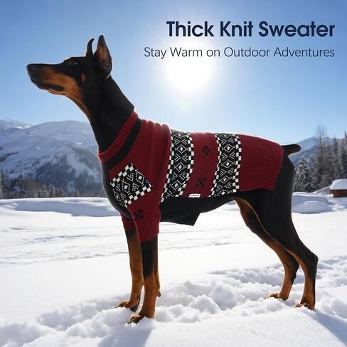 IECOii XXXL Dog Sweater for Extra Large Dogs Boy, Big Boy Dog Winter Sweaters with Mid Neck, Doberman Sweater for Dogs Large Breed, Easy On Pullover Knitwear for Cold Weather, Grey, 3XL in Kuwait