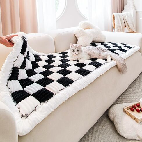 Backseat Extender Pet Bed Mat, Deluxe Dog Bed for Car Back Seat, Non-Slip Dog Mat for Truck Back Seat Cover with Hard Bottom, Plaid Backseat Dogs Bed for Car Trucks SUVs (57.8" * 26.7" inch) in Saudi Arabia