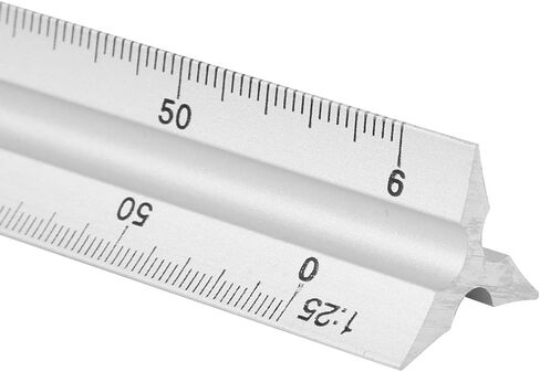 30cm Triangular Aluminum Alloy Scale Ruler for Measuring in Engineering and Drafting in Saudi Arabia