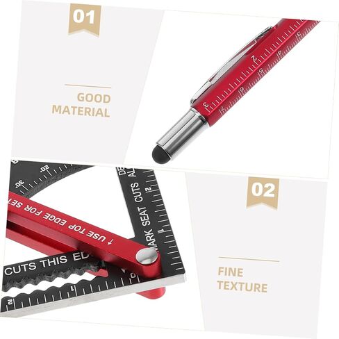 2pcs مجموعة مربعة كتابة ناعمة الحاكم زاوية قلم وحاكم المثلث لقياسات الدقة الخشبية والزوار in Saudi Arabia