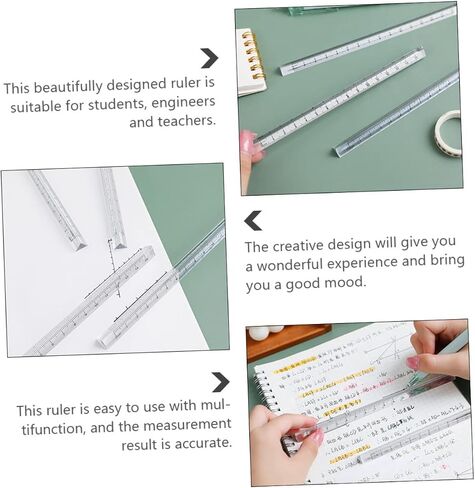 jojofuny 12pcs Measuring Rulers Plastic Ruler for Students for School Office and Home Use Includes Accurate Measurement Tools in Saudi Arabia