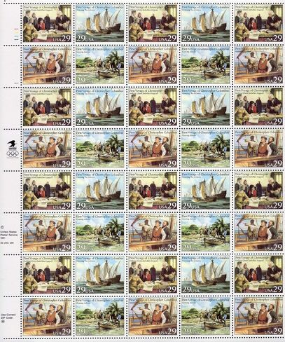 1992 رحلات كولومبوس 29 سنت من 40 طوابع سكوت 2620-24 من قبل USPS in Saudi Arabia