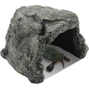 IBWell 9.1 Inch Reptile Hides Resin Tortoise Hideout for Hiding and Basking Aquarium Rock Caves for Snake Bearded Dragon Fish Lizard in Saudi Arabia