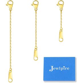 Jewlpire Gold Necklace Extenders for Women, 1.5mm Chain Extender for Necklaces, 14K Gold Plated Jewelry Extenders for Necklaces Bracekelts Anklets (1/2/3 inches) in Kuwait