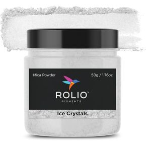 Rolio Premium Mica Powder - Pearl White (50G / 1.76oz) - 1 Jar of White Pigment Powder for Epoxy Resin, Dye, Soap Making, Nail Polish, Paint, Candle Making, Bath Bombs, Slime in Saudi Arabia