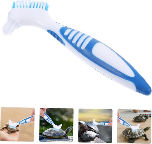 MERRYHAPY Double-Sided Turtle Shell Cleaning Brush Portable Tortoise Shell Brush for Aquatic Tank Care Removes Mud and Dirt Suction Cup for Turtle and Tortoise Maintenance in Saudi Arabia