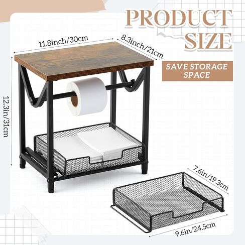 Label Holder for Rolls and Fanfold Labels with Drawers 11.8" x 8.3" x 12.3" Wooden Thermal Label Holder for Desktop Thermal Label Printer Accessory for Home Office Small Business in Saudi Arabia