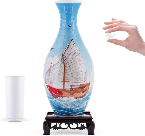 3D DIY Puzzle Vase, 160 Pcs Curved Plastic Pieces for Adults, Creative Home Decor & Stress Relief Puzzle Kit, Highly Worth Collecting by Navigation Enthusiasts in Saudi Arabia