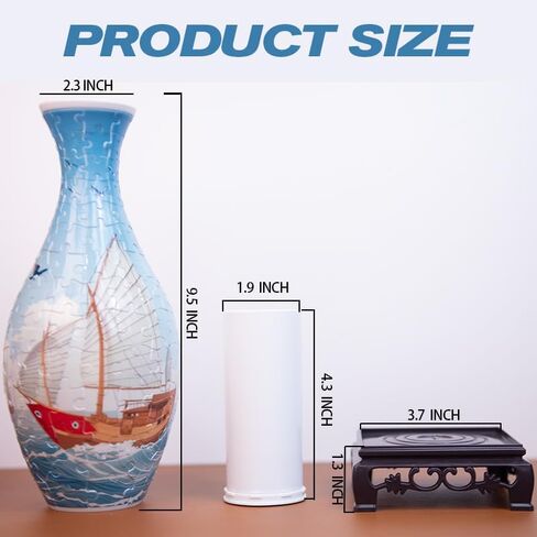 3D DIY Puzzle Vase, 160 Pcs Curved Plastic Pieces for Adults, Creative Home Decor & Stress Relief Puzzle Kit, Highly Worth Collecting by Navigation Enthusiasts in Saudi Arabia