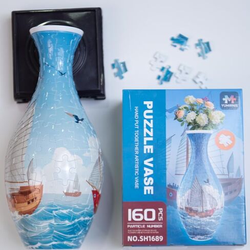 3D DIY Puzzle Vase, 160 Pcs Curved Plastic Pieces for Adults, Creative Home Decor & Stress Relief Puzzle Kit, Highly Worth Collecting by Navigation Enthusiasts in Saudi Arabia