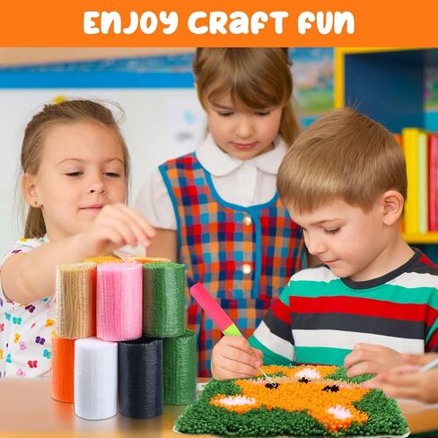 2 Pack Latch Hook Kits for Kids Fox Owl Craft Rug Sewing Set with Colorful Yarn Bundles Color-Coded Canvas DIY Bedroom Home Decoration Gift for Girls Beginners in Saudi Arabia