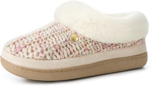 شبشب نسائي من HomeTop مصنوع من إسفنج ميموري فوم مريح مع ياقة مخملية غامقة in Kuwait