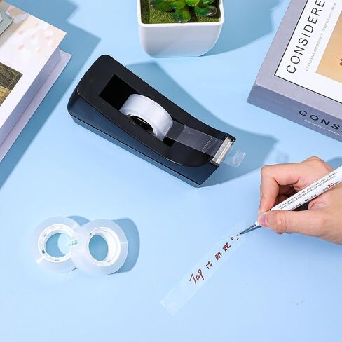 8 Pack Desktop Tape Dispenser Non Skid Base with Invisible Tape Refills Bulk Weighted Roll Dispenser for Office Home School in Saudi Arabia