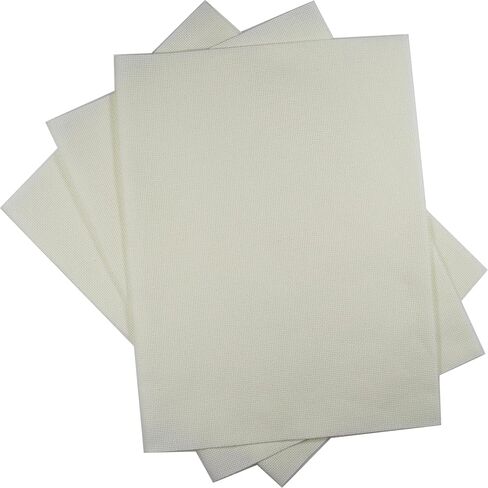 KCS 3 pc of 12" x 18"(30cmx45cm) Counted Cotton Aida Cloth Cross Stitch Fabric (Oatmeal,14CT) in Kuwait