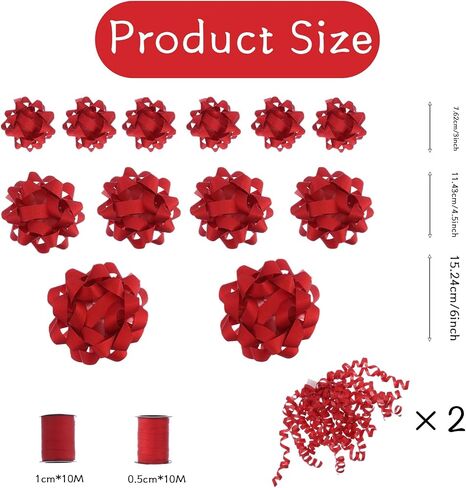 16 PCS هدايا أقواس ، أقواس لالتفاف الهدايا والهدايا ، أقواس عيد الميلاد ، للحفلات ، أعياد الميلاد ، حفلات الزفاف أو غيرها من العطلات. (لون القرنفل) in Kuwait