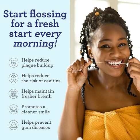 GuruNanda Expandable Waxed Dental Floss for Gentle, Deep Cleaning Wide Teeth Flossing - Cinnamon Flavor - 55 Yards in Kuwait