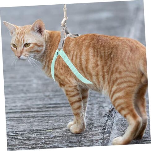 Happyyami 1Set Cat Harness and Leash Set Escape Soft Kitten Walking Gear for Small Cats and Dogs for in Saudi Arabia