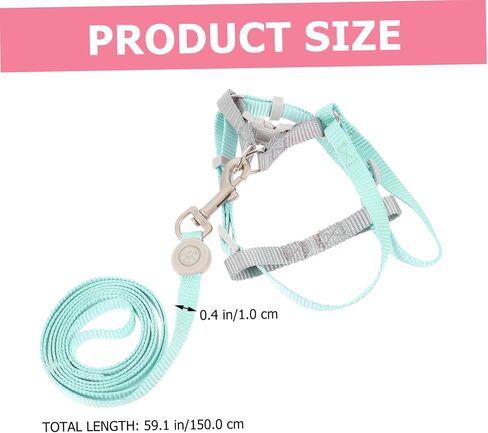 Happyyami 1Set Cat Harness and Leash Set Escape Soft Kitten Walking Gear for Small Cats and Dogs for in Saudi Arabia