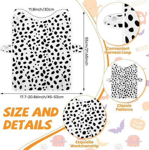 3 PCS Dalmatian متوسطة الكلب مجموعة لطيف Dalmatian الكلب معطف العائلة والطوق الحمر in Kuwait